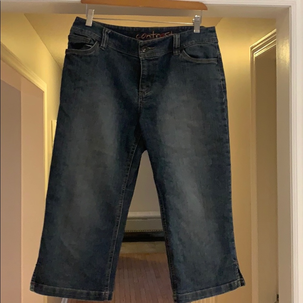 Contrast Capri jeans